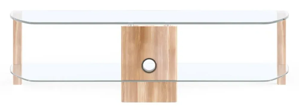 Ceiba 150cm TV Stand - Light Oak, Glass