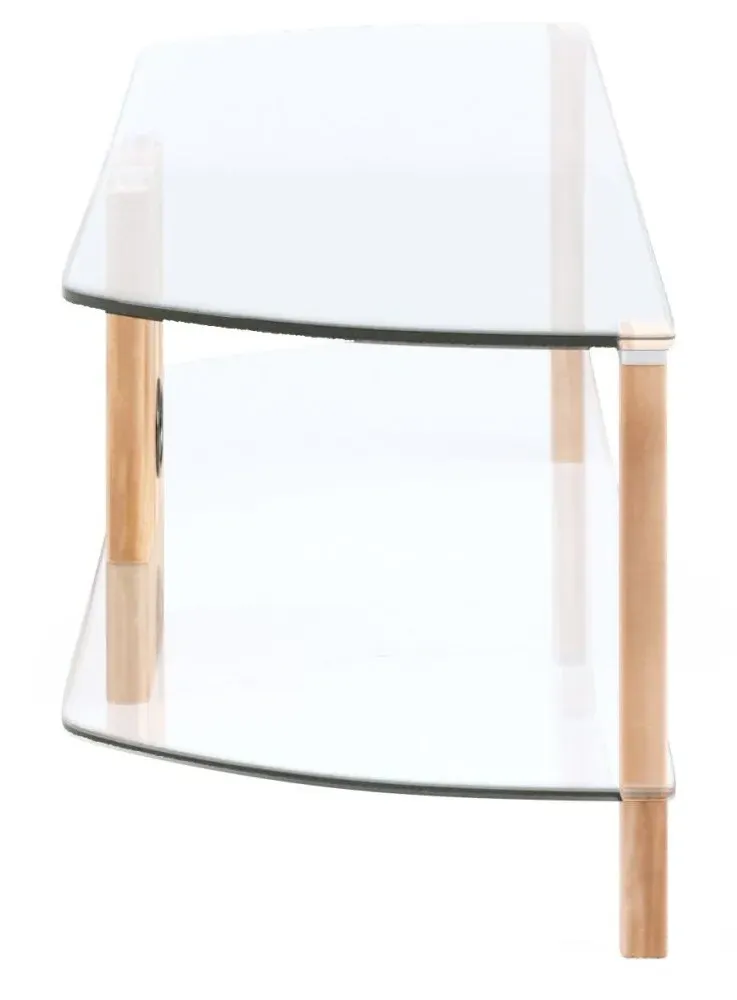 Ceiba 150cm TV Stand - Light Oak, Glass