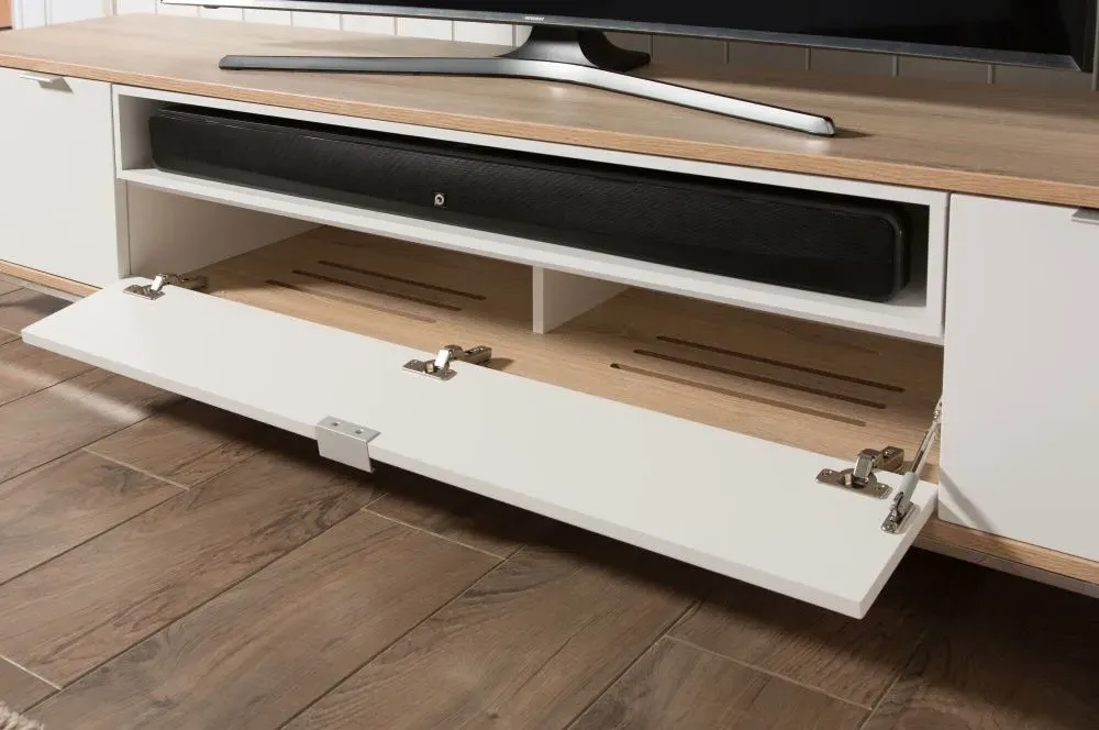 Chaves 200cm TV Cabinet - White, Oak