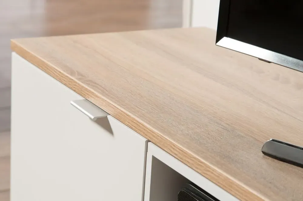 Chaves 200cm TV Cabinet - White, Oak