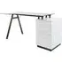 Cleveland 4 Workstation Glass Top Desk - Smoked Grey