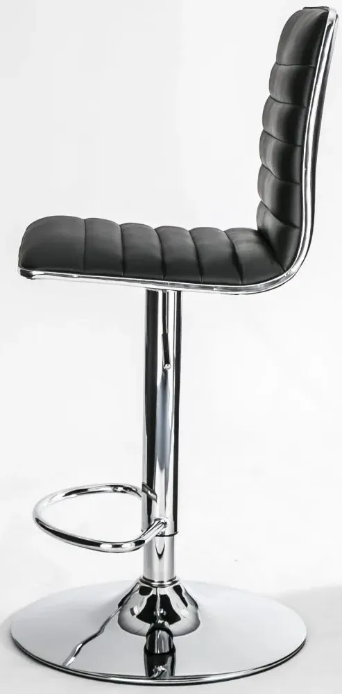 Comal Faux Leather Barstool Set of 2 - Black