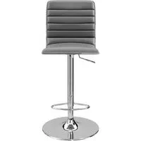 Comal Faux Leather Barstool Set of 2 - Grey