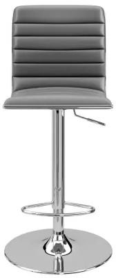 Comal Faux Leather Barstool Set of 2 - Grey