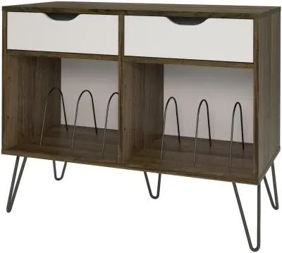 Contra Turntable Stand with Drawers - Brown Oak image