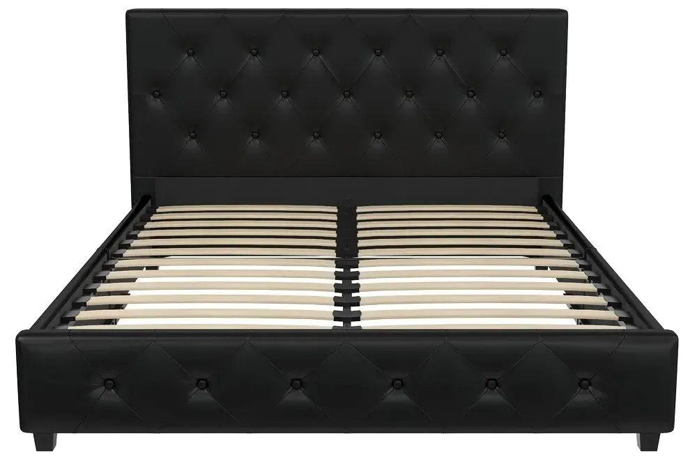 Darke Fabric Bed Frame - Black