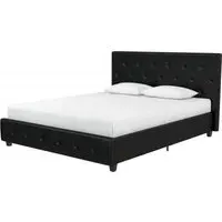 Darke Fabric Bed Frame - Black