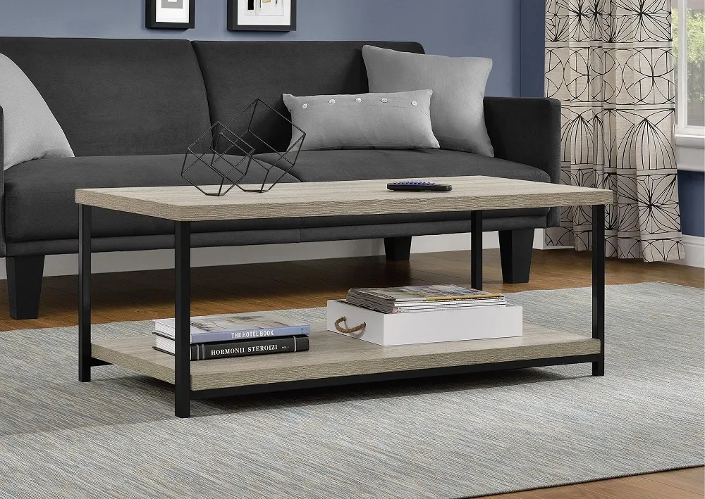 Elliott Coffee Table - Distressed Grey Oak