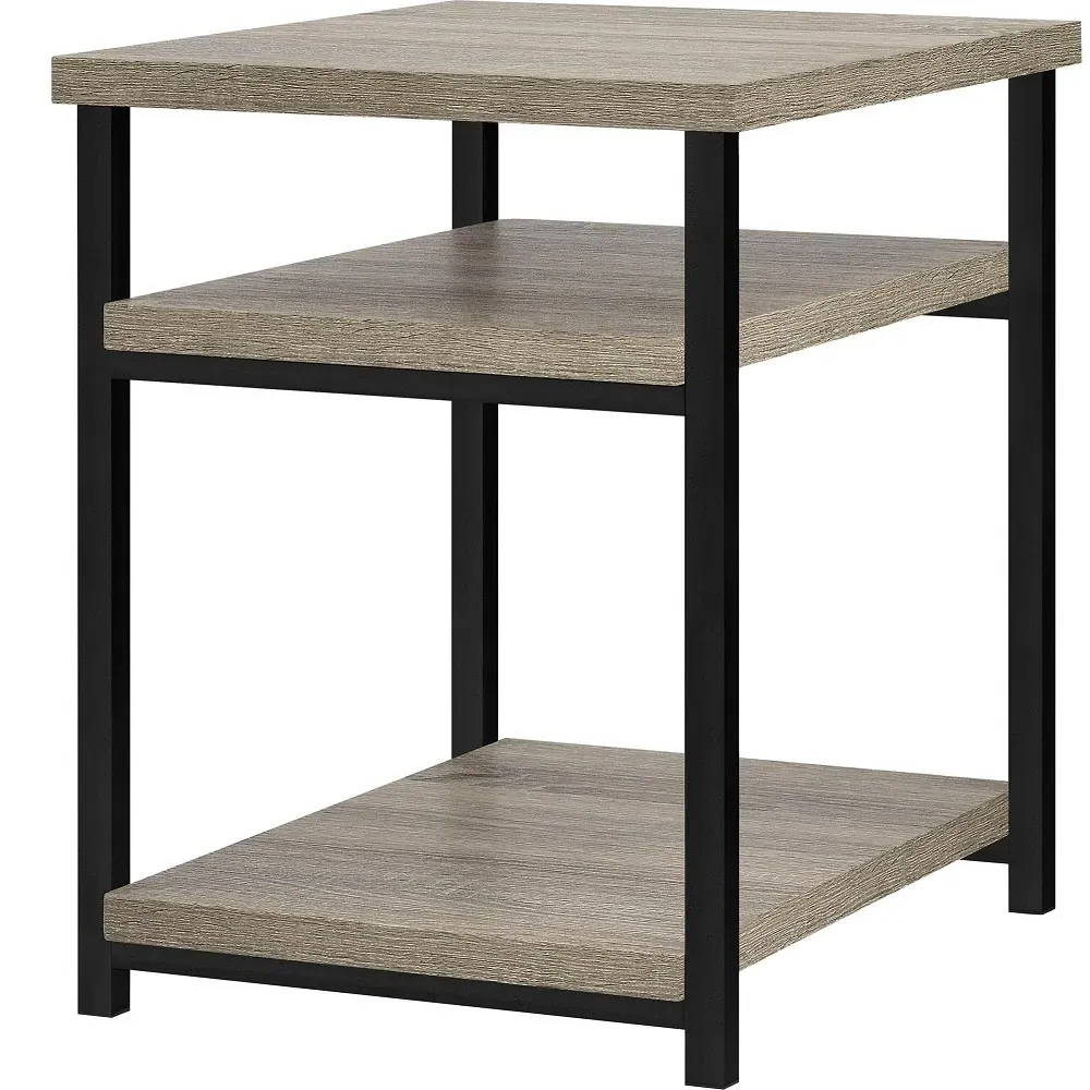 Elliott End Table - Distressed Grey Oak