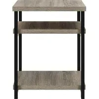 Elliott End Table - Distressed Grey Oak
