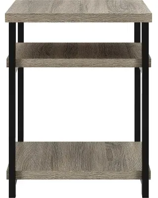 Elliott End Table - Distressed Grey Oak image