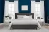 Erie King Size Bed Frame - Grey, Linen