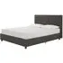 Erie King Size Upholstered Bed - Grey, Linen