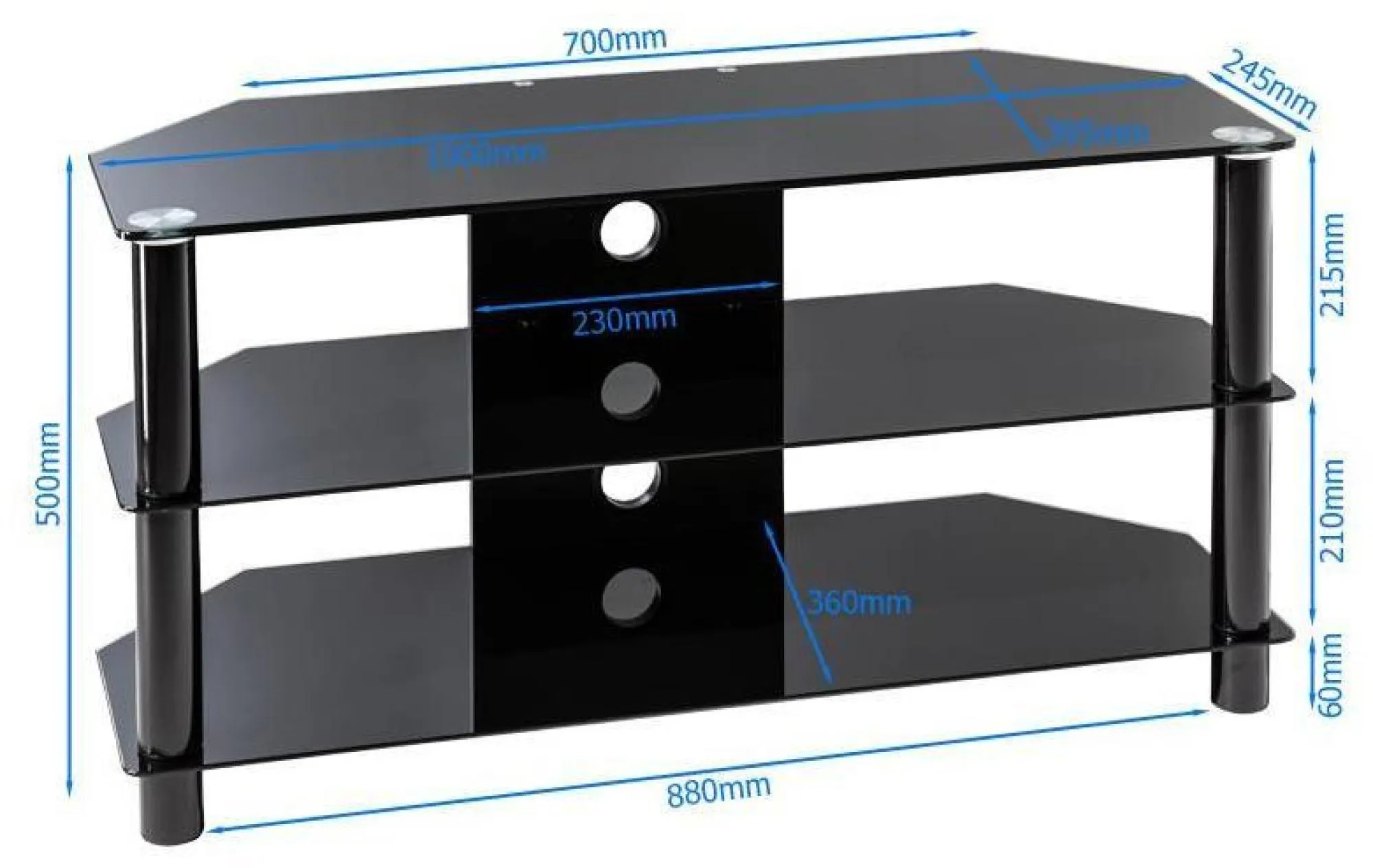 Estill 120cm TV Stand - Black