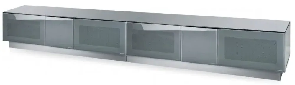 Evans 250cm TV Cabinet - Grey, High Gloss