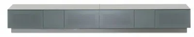 Evans 250cm TV Cabinet - Grey, High Gloss