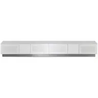 Evans 250cm TV Cabinet - White, High Gloss