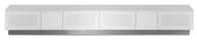 Evans 250cm TV Cabinet - White, High Gloss