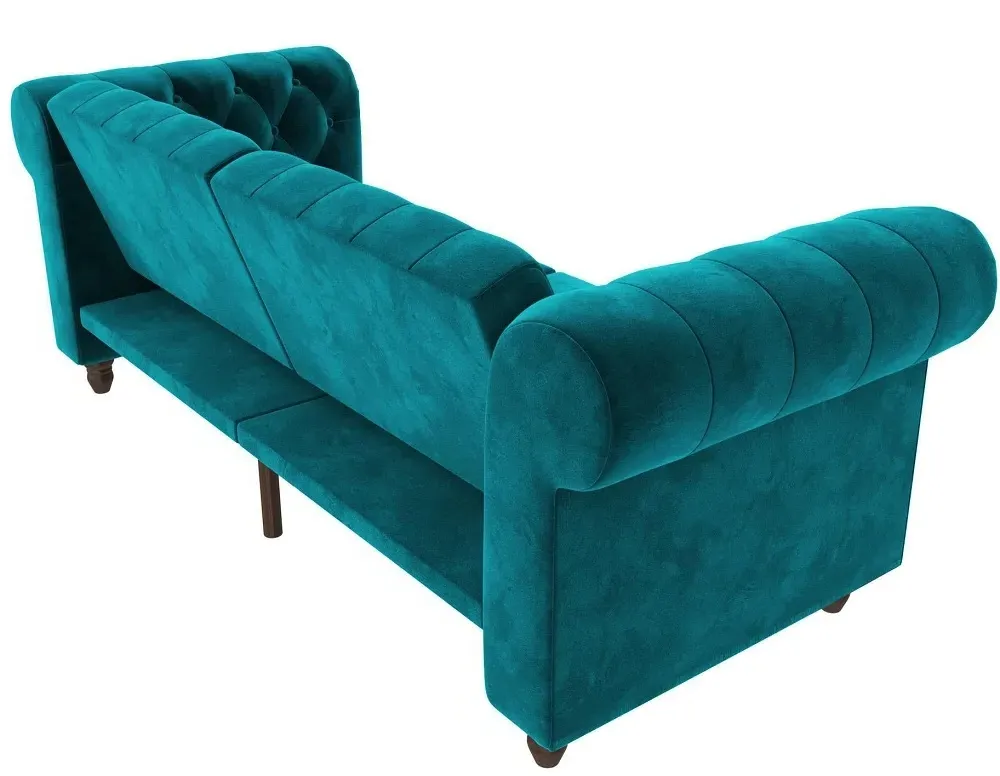 Faulk Chesterfield Sofa Bed - Teal, Velvet