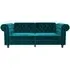 Faulk Chesterfield Sofa Bed - Teal, Velvet