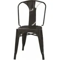 Finney Industrial Dining Chair Set - Black, Metal
