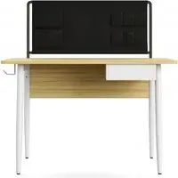 Foster Office Desk - White, Oak