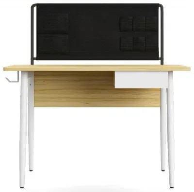 Foster Office Desk - White, Oak image