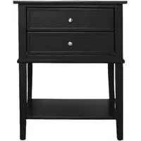 Franklin 2 Drawer Accent Table - Black