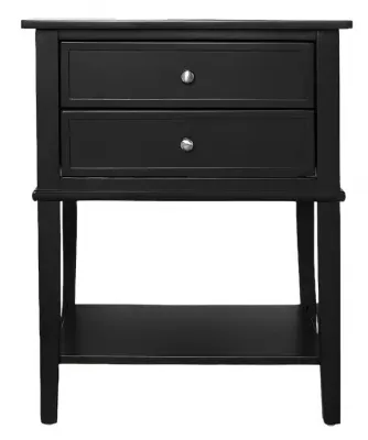 Franklin 2 Drawer Accent Table - Black image