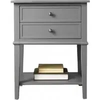 Franklin 2 Drawer Accent Table - Grey