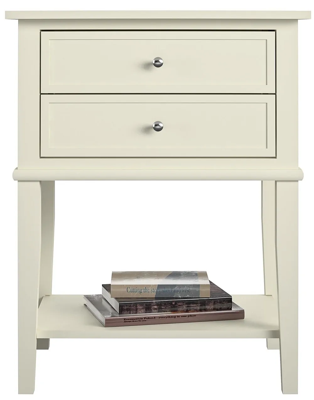 Franklin 2 Drawer Accent Table - White