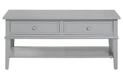 Franklin 2 Drawer Coffee Table - Grey