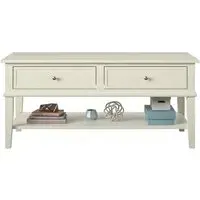 Franklin 2 Drawer Coffee Table - White
