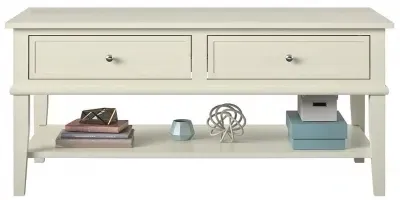 Franklin 2 Drawer Coffee Table - White