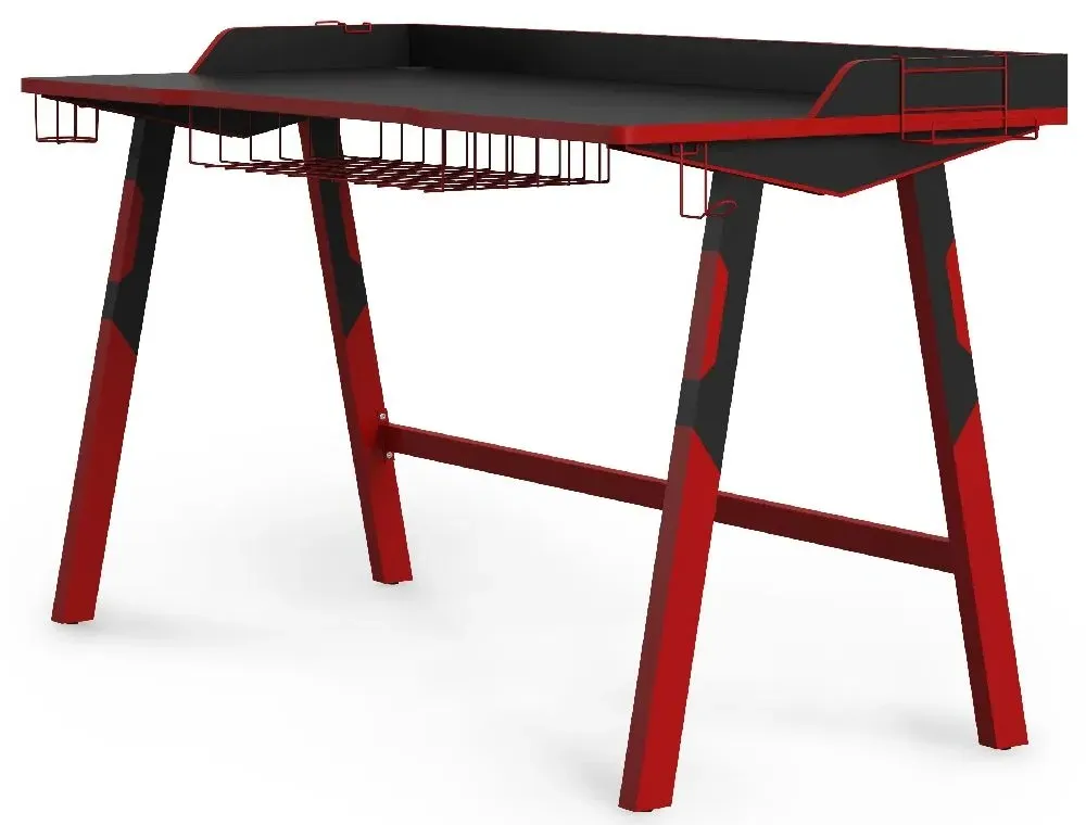 Fuego Gaming Desk - Black, Red
