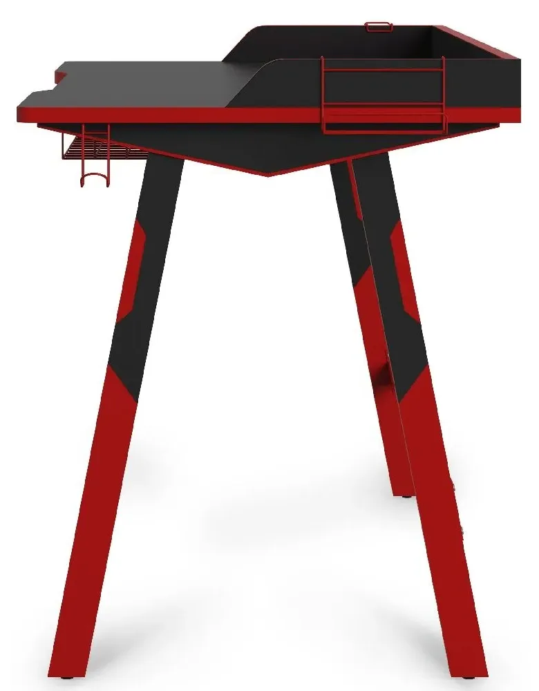 Fuego Gaming Desk - Black, Red