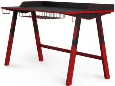 Fuego Gaming Desk - Black, Red image