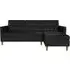 Harford Sectional Futon Sofa Bed with Storage - Black, Faux Leather