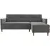 Harford Sectional Futon Sofa Bed with Storage - Grey, Chenille