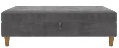 Harford Storage Ottoman Bench - Grey, Chenille