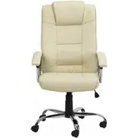 Hudson Office Chair - Cream, Leather
