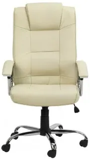 Hudson Office Chair - Cream, Leather image
