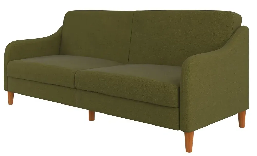 Jack 2-Seater Sofa Bed with Sprung Base - Green, Linen