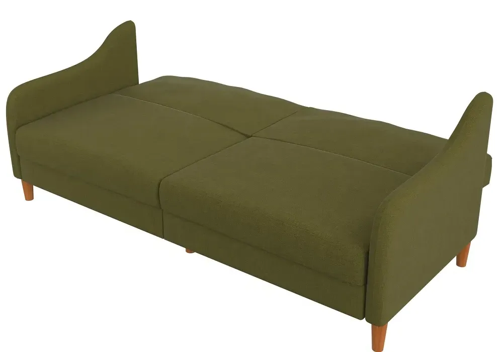 Jack 2-Seater Sofa Bed with Sprung Base - Green, Linen