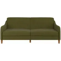 Jack 2-Seater Sofa Bed with Sprung Base - Green, Linen