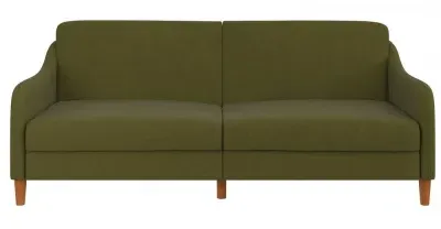 Jack 2-Seater Sofa Bed with Sprung Base - Green, Linen image