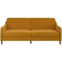 Jack 2-Seater Sofa Bed with Sprung Base - Mustard, Linen