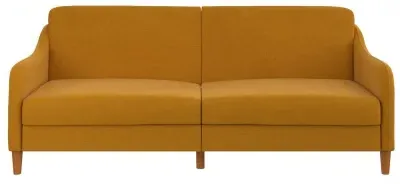 Jack 2-Seater Sofa Bed with Sprung Base - Mustard, Linen