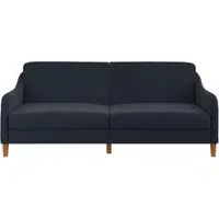 Jack 2-Seater Sofa Bed with Sprung Base - Navy Blue, Linen