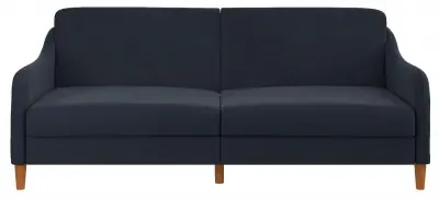 Jack 2-Seater Sofa Bed with Sprung Base - Navy Blue, Linen